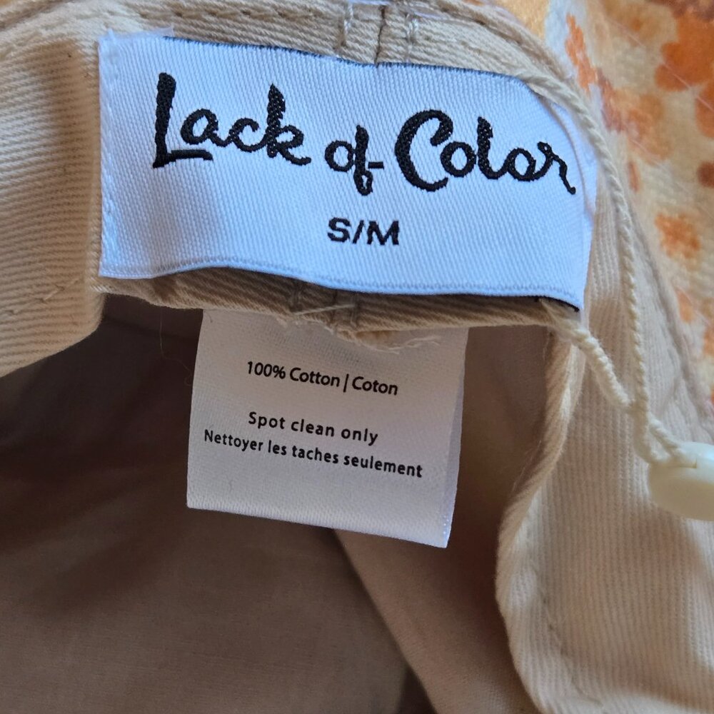 NWT Lack of Color Holiday Sun Hat Peach Bloom Cotton Bucket - Picture 7 of 8